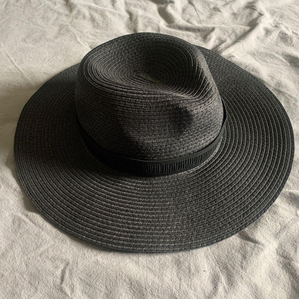 Madewell Black Packable Mesa Straw Hat Size Medium/Large